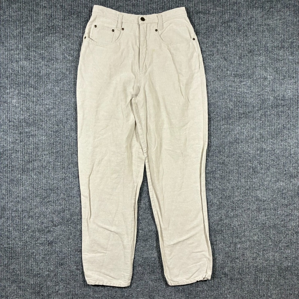 The Limited Women Pants Size 12 Beige Linen Blend Casual Pockets High Rise